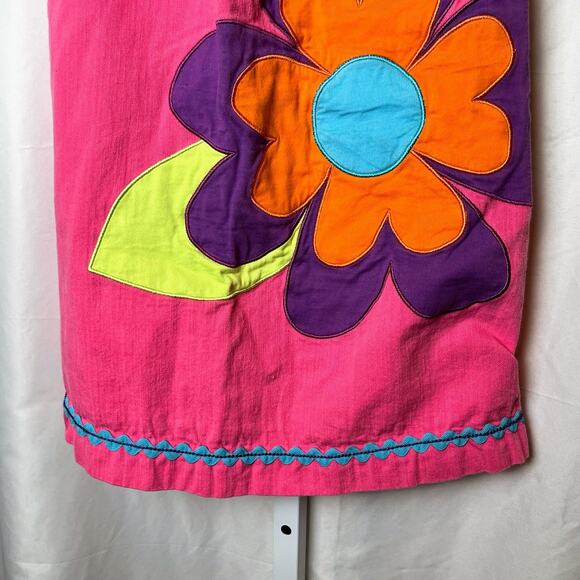 Hanna Andersson Girls Dress 120 6 7 Pink 100% Cotton Sleeveless Tank Flower Mod - Picture 7 of 7